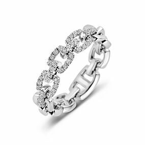 ring flexibele schakel en diamant 0.24ct si