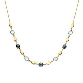 collier sky blue en london blue topaas 43 cm