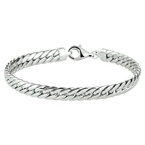 armband gourmette 4-zijdes geslepen 6,0 mm 19 cm