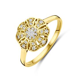 ring diamant 0.22ct h si