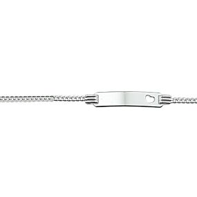 graveerarmband hart gourmette plaat 4,2 mm